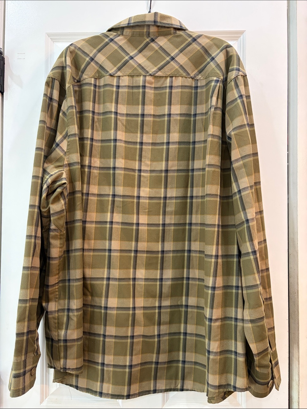 Olive Plaid Button-Down Shirt - Picture 7 of 7